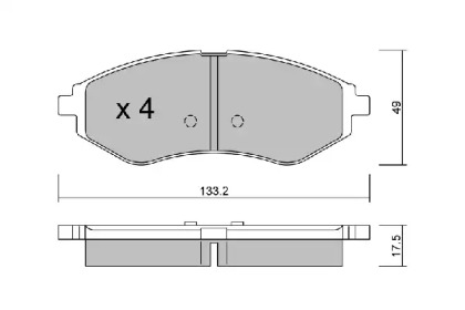 Комплект тормозных колодок AISIN BPDO-1002